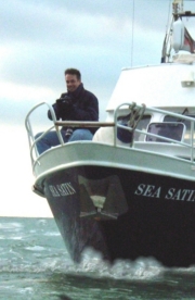 Photographer English Channel on safety boat 